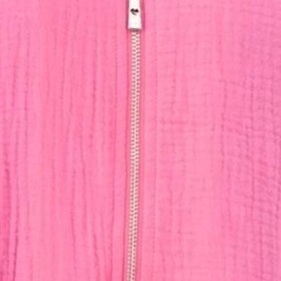 Belle by Kim Gravel Women's Plus Sz Jacket 2X Beach Gauze Zip Front Pink A594915 - Picture 2 of 4